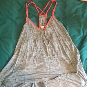 Blue Gray Flowy Tank Top